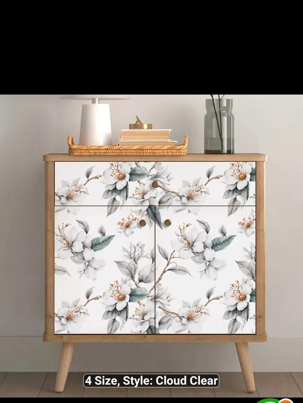 New 3 Rolls Self Adhesive Floral Magnolia Wallpaper #1095-1297